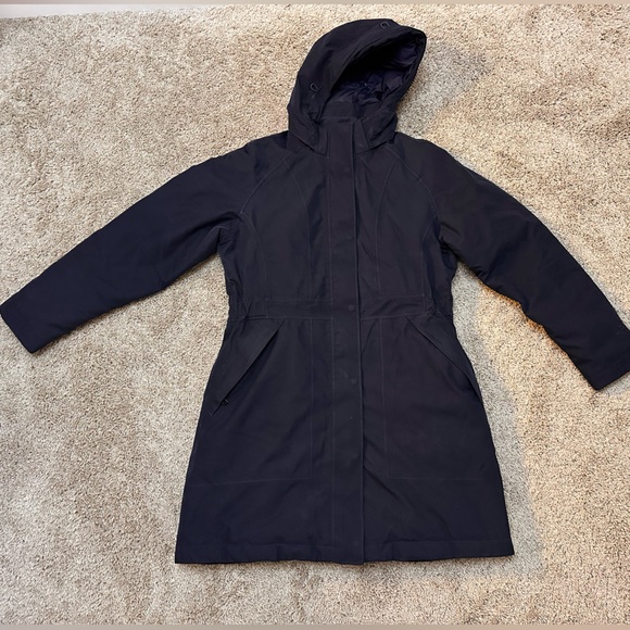 Long Navy Blue Northface jacket - Picture 1 of 4